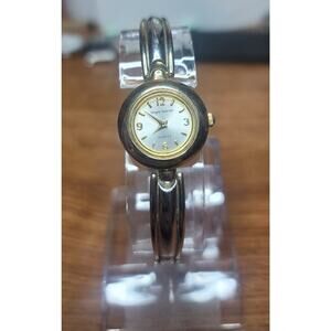 Ladies 22mm Sergio Valente TR/IBEH Bracelet Watch Two Tone Runs New Battery